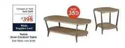 La Z Boy Tanna Oval Cocktail Table offer
