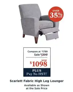 La Z Boy Scarlett Fabric High Leg Lounger offer