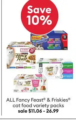 Petsmart ALL Fancy Feast & Friskies cat food variety packs offer
