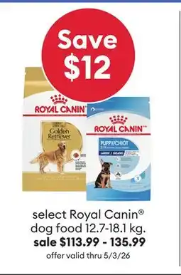 Petsmart select Royal Canin dog food offer