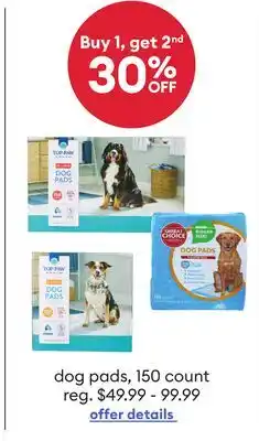 Petsmart dog pads, 150 count offer