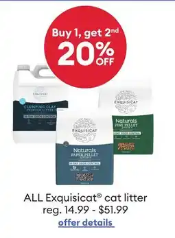 Petsmart ALL Exquisicat cat litter offer