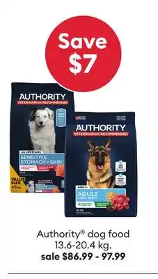 Petsmart Authority dog food offer