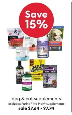 Petsmart dog & cat supplements offer