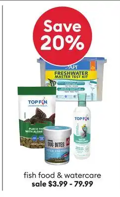 Petsmart fish food & watercare offer