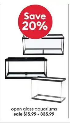 Petsmart open glass aquariums offer