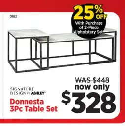 Surplus Furniture Donnesta Nesting 3PC Coffee Table Set offer