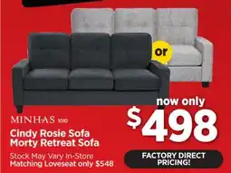 Surplus Furniture Cindy Rosie Smoke Sofa offer