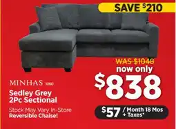 Surplus Furniture Sedley Grey 2Pc Sectional offer