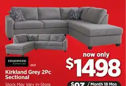 Surplus Furniture Kirkland Grey 2Pc Sectional with left or right facing chaise offer