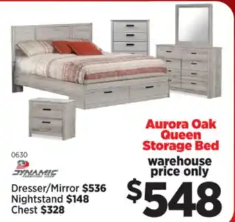 Surplus Furniture Aurora Oak Queen Storage Bed offer