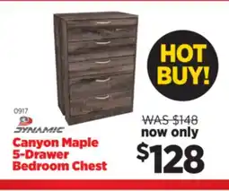 Surplus Furniture Canyon Maple 5-Drawer Bedroom Chest offer