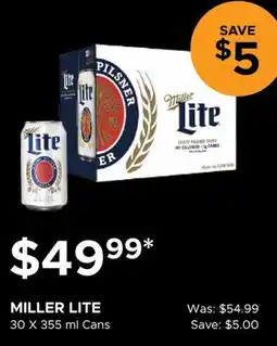 The Beer Store MILLER LITE offer