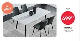 Meubles RD Hilona - Sintered Stone Table with 4 Chairs offer