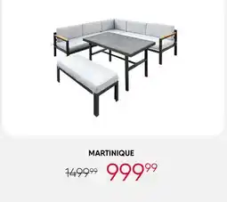 Meubles RD Martinique - Steel Outdoor Sectional with Dining Table and Bench - 3 pcs offer
