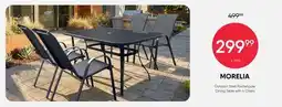 Meubles RD Morelia - Outdoor Steel Rectangular Dining Table with 4 Chairs offer