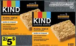 Supermarché PA BARRES D'AVOINE, MIEL ET NOIX DE COCO GRILLÉ KIND offer