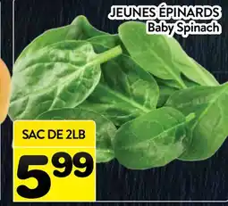 Supermarché PA JEUNES ÉPINARDS | Baby Spinach offer