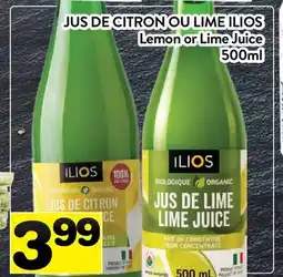 Supermarché PA JUS DE CITRON OU LIME ILIOS | Lemon or Lime Juice offer