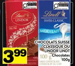 Supermarché PA CHOCOLATS SUISSE CLASSIQUE OU LINDOR LINDT | Chocolates offer