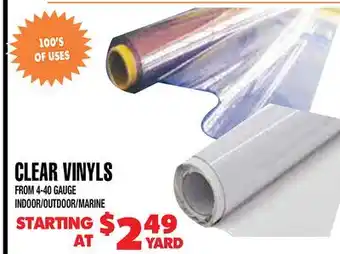 Len's Mill Stores CLEAR VINYL offer