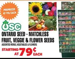 Len's Mill Stores ONTARIO SEED - MATCHLESS FRUIT, VEGGIE & FLOWER SEEDS offer