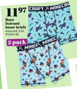 Giant Tiger Boys licensed boxer briefs offer