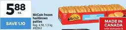 Giant Tiger McCain Frozen Hashbrown Patties offer