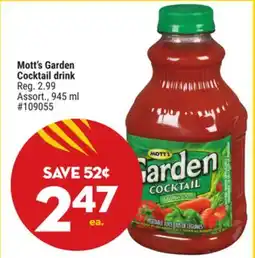 Giant Tiger Mott's Garden Cocktail drink offer