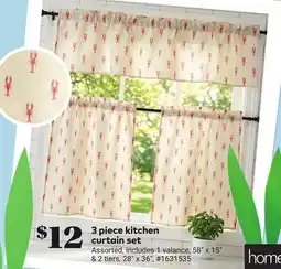 Giant Tiger Home styles 3 piece kitchen curtain set offer