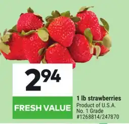 Giant Tiger 1 lb strawberries offer