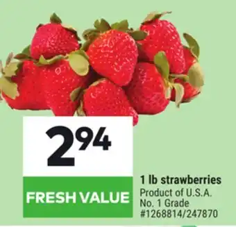 Giant Tiger 1 lb strawberries offer