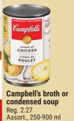 Giant Tiger Campbell's broth or condensed soup offer