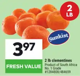 Giant Tiger 2 lb clementines offer