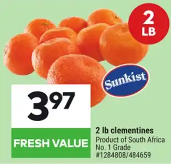 Giant Tiger 2 lb clementines offer