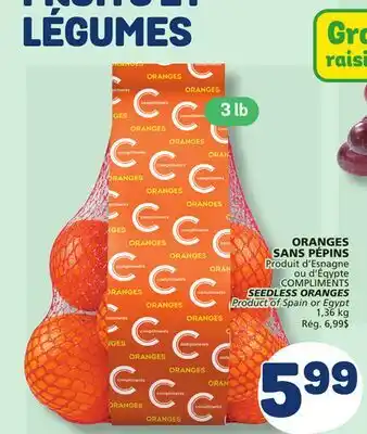 Marché Bonichoix COMPLIMENTS SEEDLESS ORANGES offer