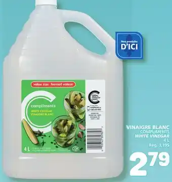 Marché Bonichoix COMPLIMENTS WHITE VINEGAR offer