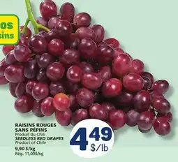 Marché Bonichoix SEEDLESS RED GRAPES offer