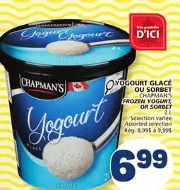 Marché Bonichoix CHAPMAN'S FROZEN YOGURT, OR SORBET offer