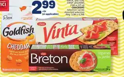 Marché Bonichoix PEPPERIDGE FARM GOLDFISH (156 to 227 g) OR DARE VINTA, BRETON, CRISP LEGUMES (100 to 225 g) CRACKERS offer
