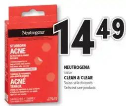 Familiprix NEUTROGENA or CLEAN & CLEAR, Selected care products offer