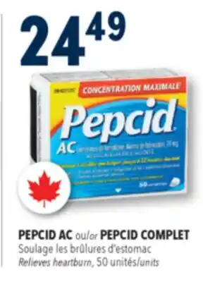 Familiprix PEPCID AC or PEPCID COMPLET, Relieves heartburn, 50 units offer