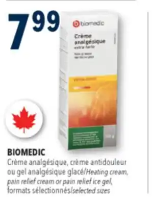 Familiprix BIOMEDIC Heating cream, pain relief cream or pain relief ice gel, selected sizes offer