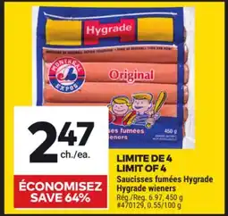 Giant Tiger Hygrade wieners offer