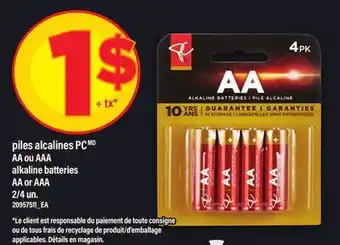 PILES ALCALINES PC | alkaline batteries, 2/4 un offer at Maxi