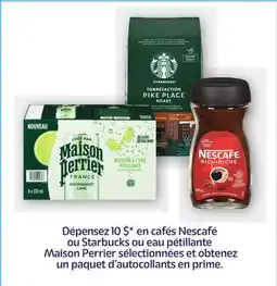 Maxi Nescafé ou Starbucks ou pétillante offer