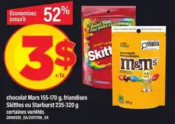 Maxi CHOCOLAT MARS 155-170 G, FRIANDISES SKITTLES OU STARBURST 235-320 G offer