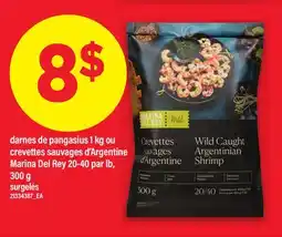 Maxi DARNES DE PANGASIUS, 1 KG OU CREVETTES SAUVAGES D'ARGENTINE MARINA DEL REY, 20-40 PAR LB, 300 g offer