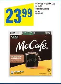 Maxi CAPSULES DE CAFÉ K-CUP MCCAFÉ, 30 UN offer