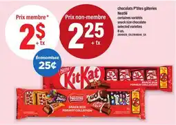 Maxi CHOCOLATS P'TITES GÂTERIES | NESTLÉ | SNACK SIZE CHOCOLATE, 8 UN offer
